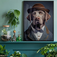 Black Labrador Animal Head Portrait Print
