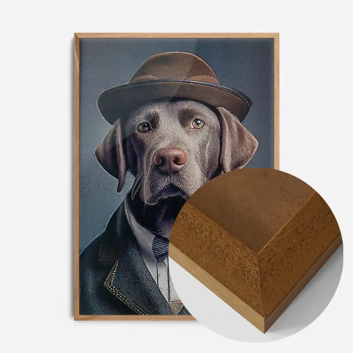 Black Labrador Animal Head Portrait Print