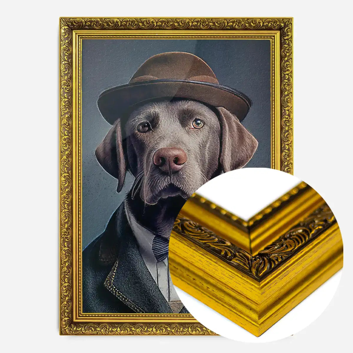 Black Labrador Animal Head Portrait Print