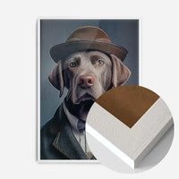 Black Labrador Animal Head Portrait Print