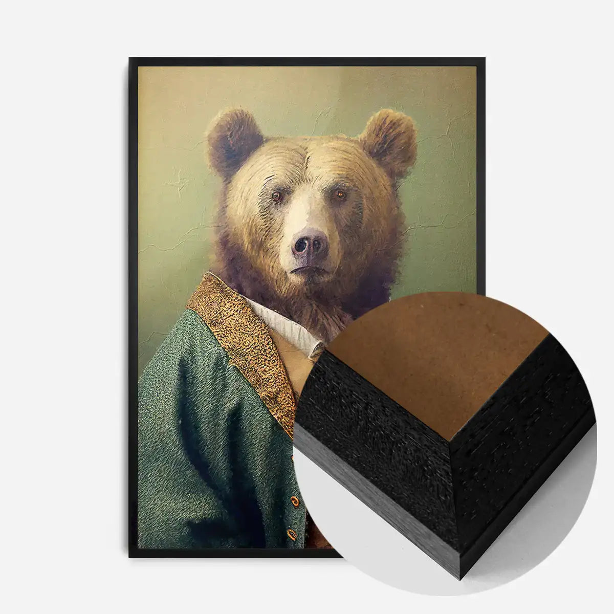 Brown Bear Animal Head Portrait Print