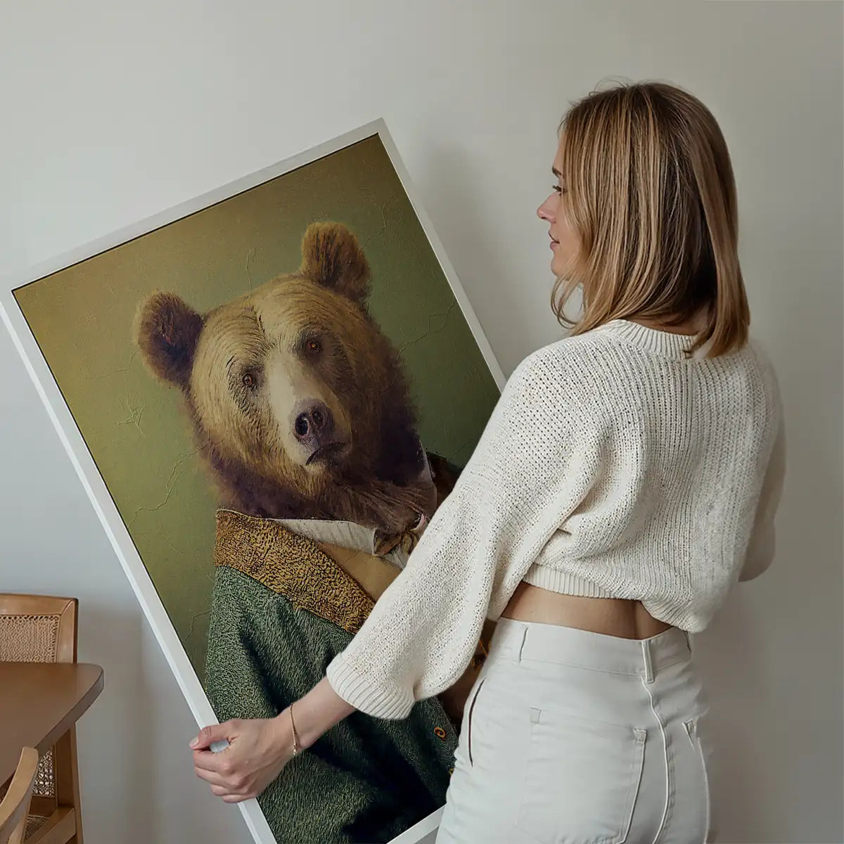 Brown Bear Animal Head Portrait Print
