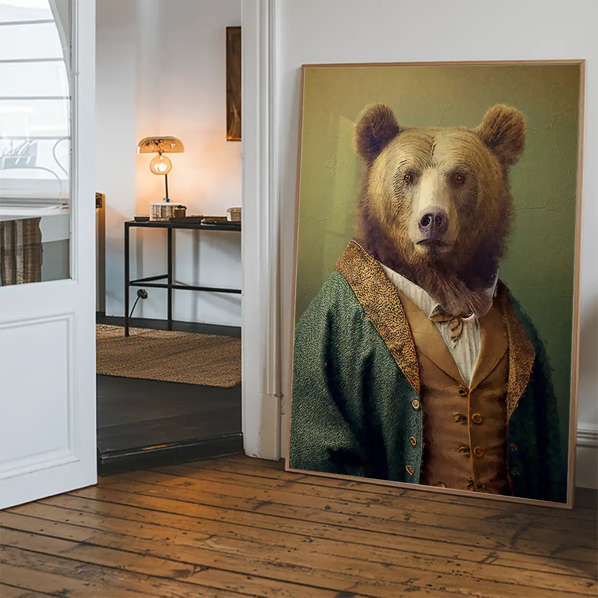 Brown Bear Animal Head Portrait Print