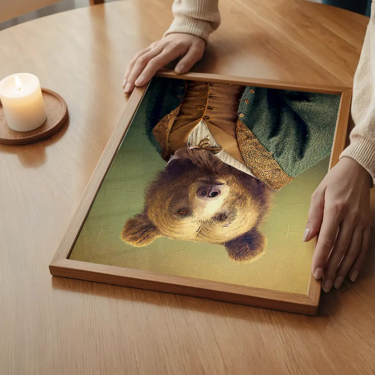 Brown Bear Animal Head Portrait Print