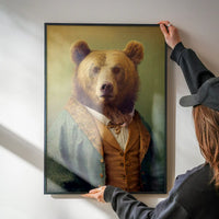 Brown Bear Animal Head Portrait Print