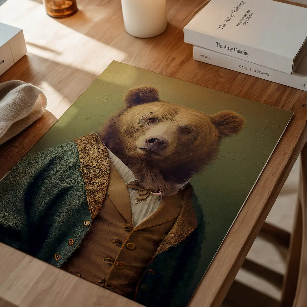 Brown Bear Animal Head Portrait Print