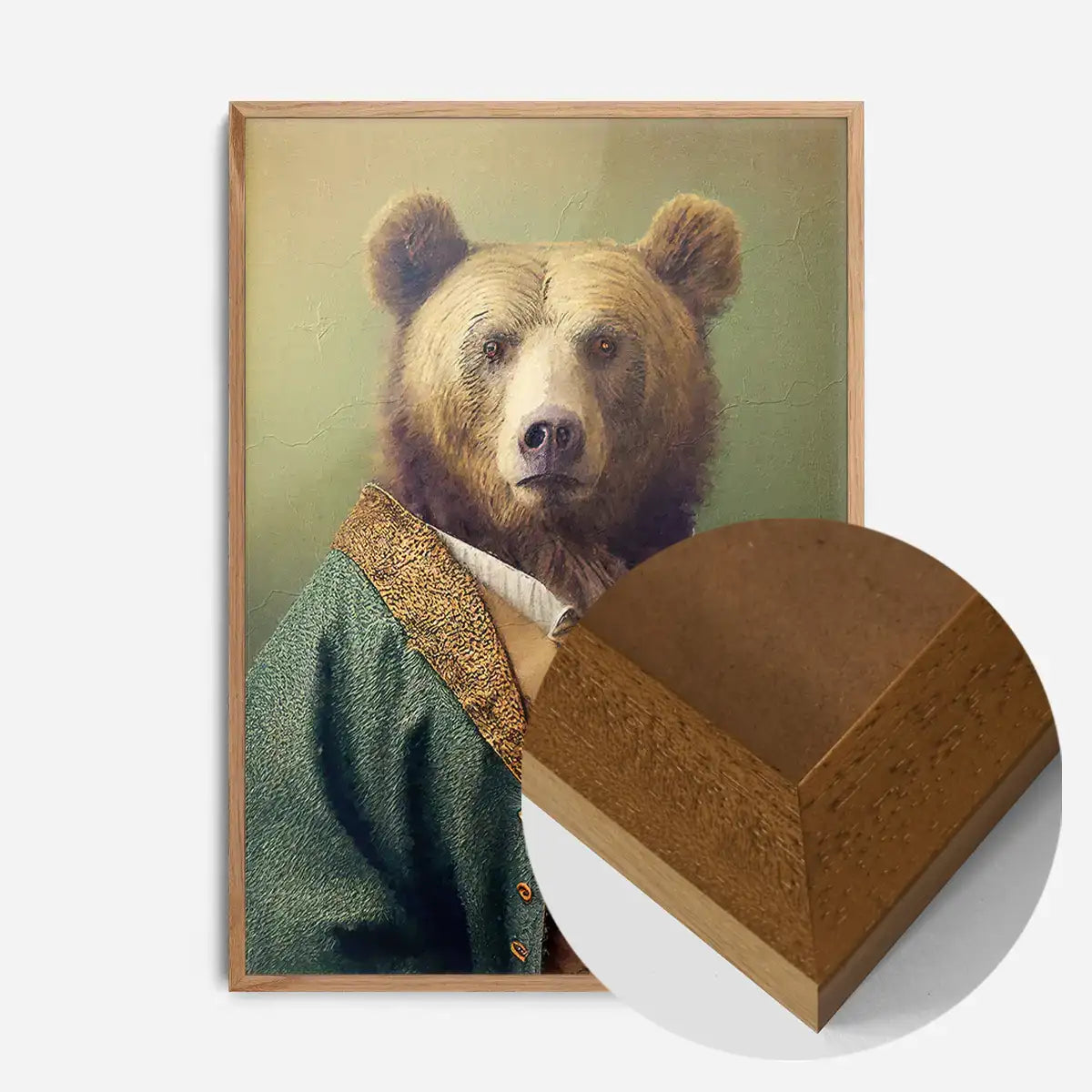 Brown Bear Animal Head Portrait Print