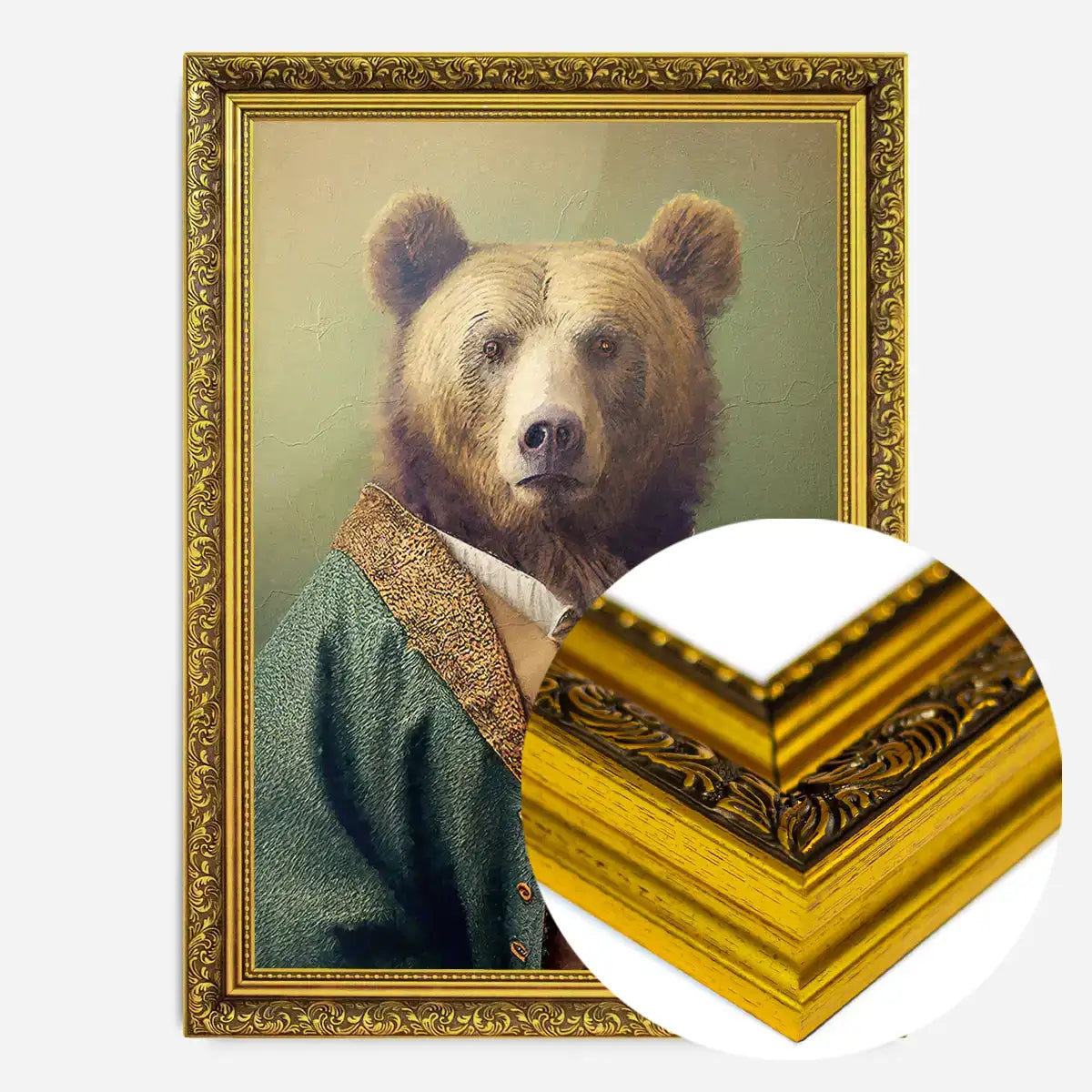 Brown Bear Animal Head Portrait Print
