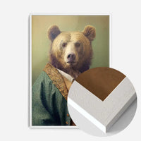 Brown Bear Animal Head Portrait Print