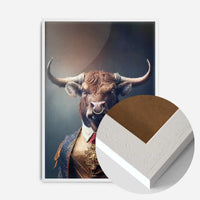 Bull Animal Head Portrait Print