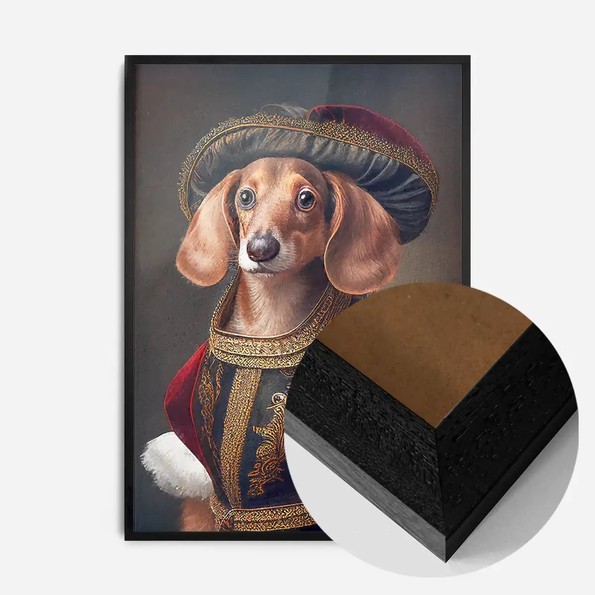 Dachshund Sausage Dog Animal Head Portrait Print