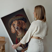 Dachshund Sausage Dog Animal Head Portrait Print