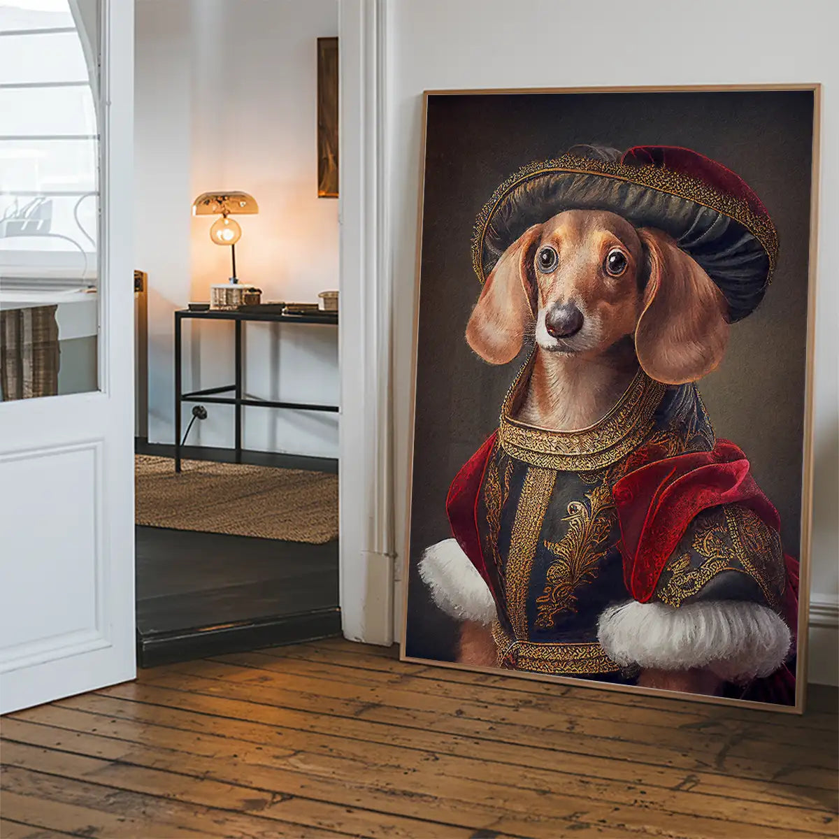 Dachshund Sausage Dog Animal Head Portrait Print