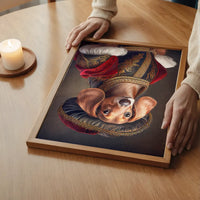 Dachshund Sausage Dog Animal Head Portrait Print