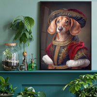 Dachshund Sausage Dog Animal Head Portrait Print