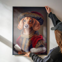 Dachshund Sausage Dog Animal Head Portrait Print