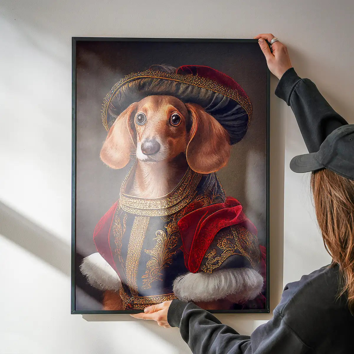 Dachshund Sausage Dog Animal Head Portrait Print
