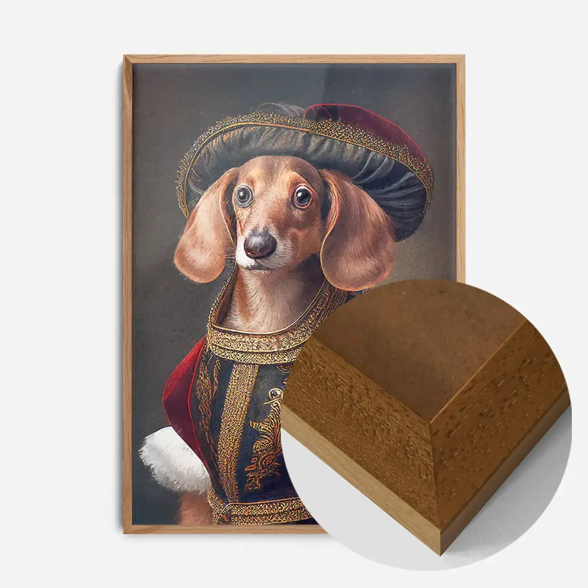 Dachshund Sausage Dog Animal Head Portrait Print