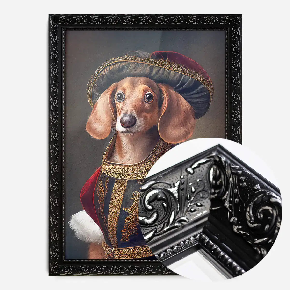 Dachshund Sausage Dog Animal Head Portrait Print