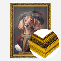 Dachshund Sausage Dog Animal Head Portrait Print