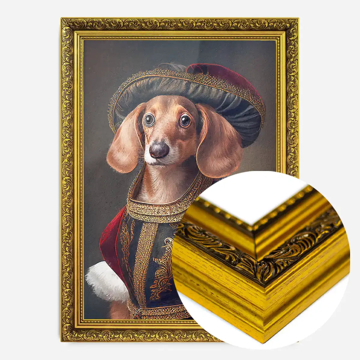 Dachshund Sausage Dog Animal Head Portrait Print