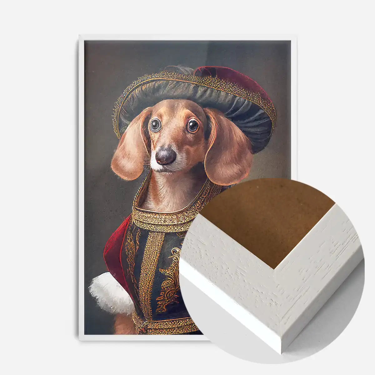 Dachshund Sausage Dog Animal Head Portrait Print
