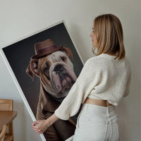 English Bulldog Animal Head Portrait Print