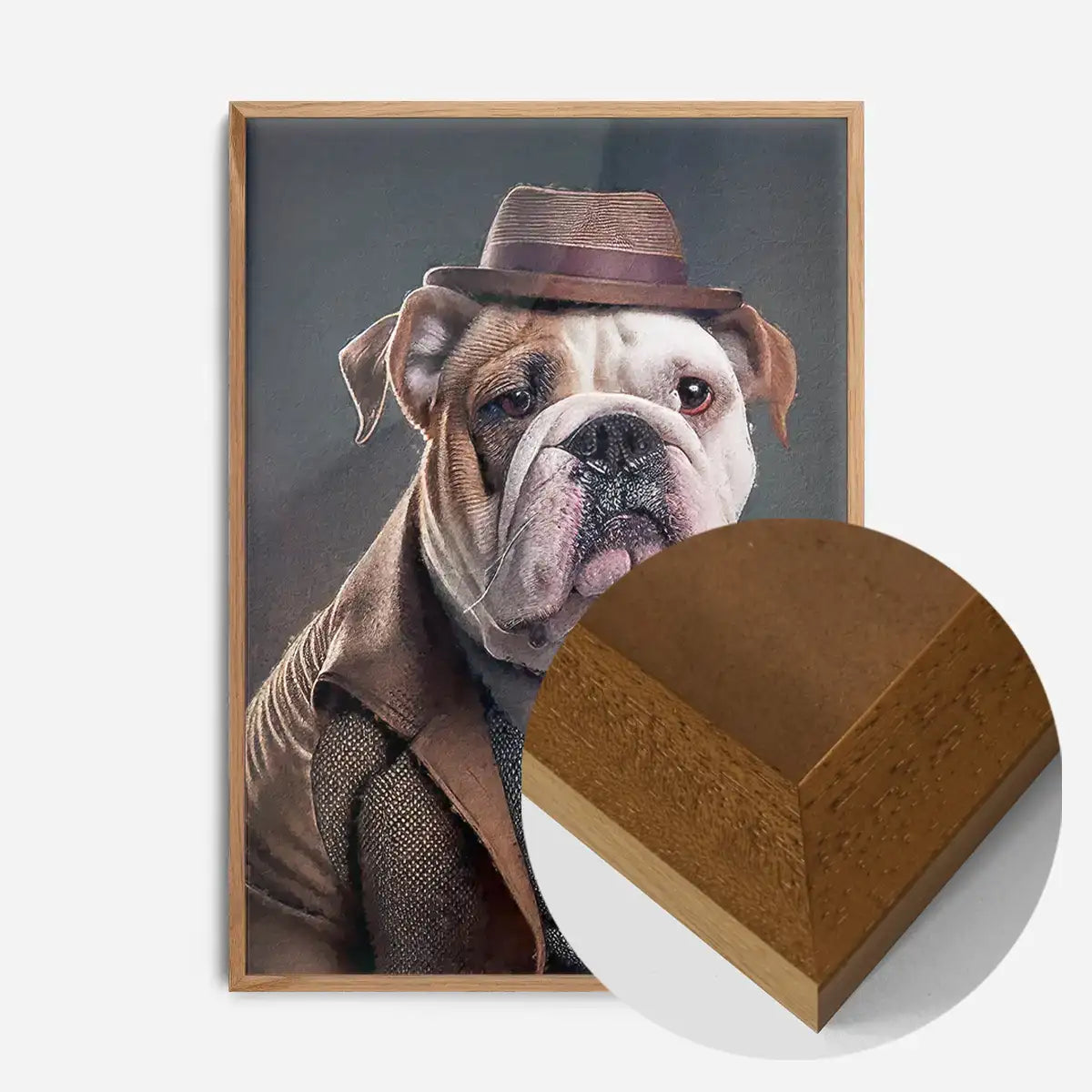 English Bulldog Animal Head Portrait Print