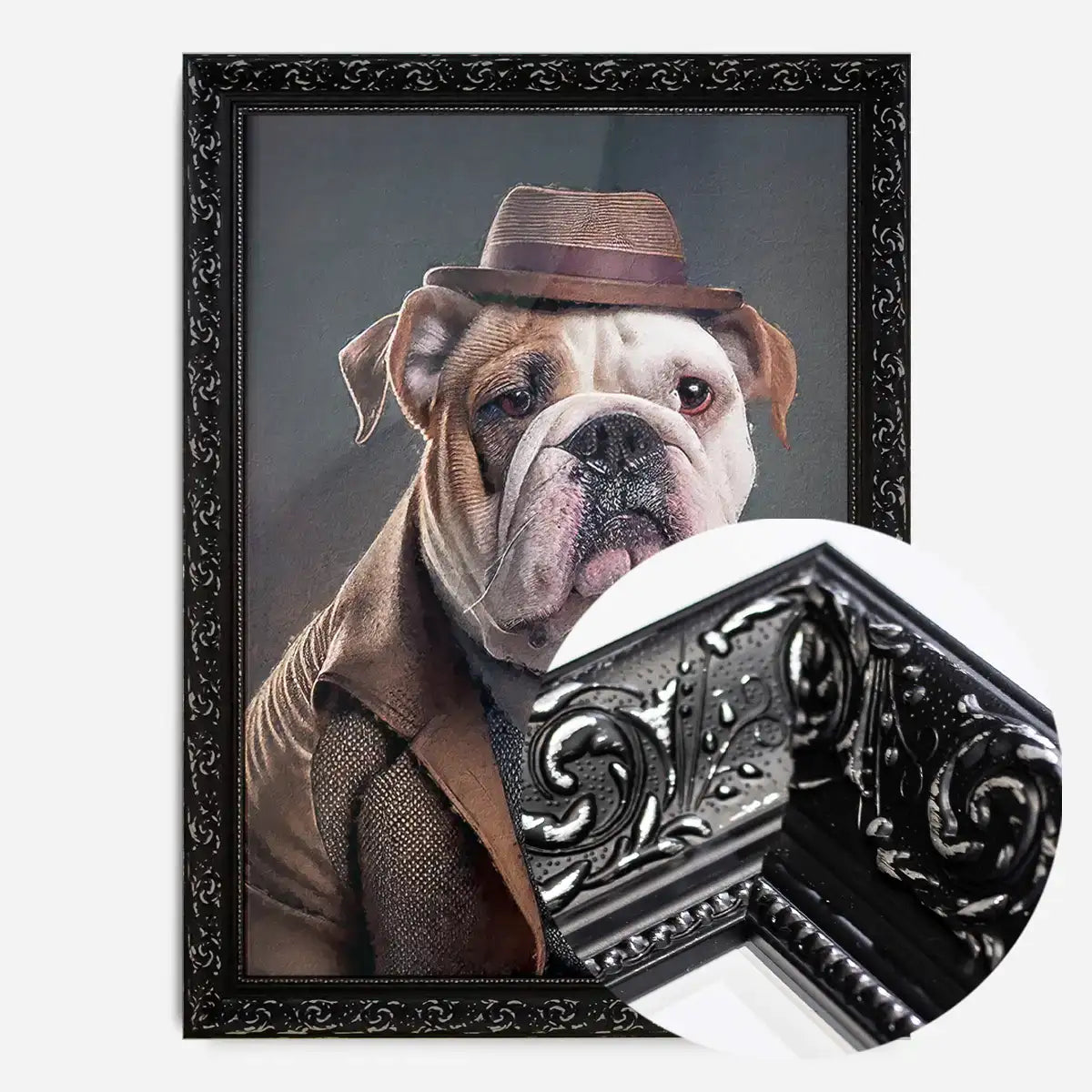 English Bulldog Animal Head Portrait Print