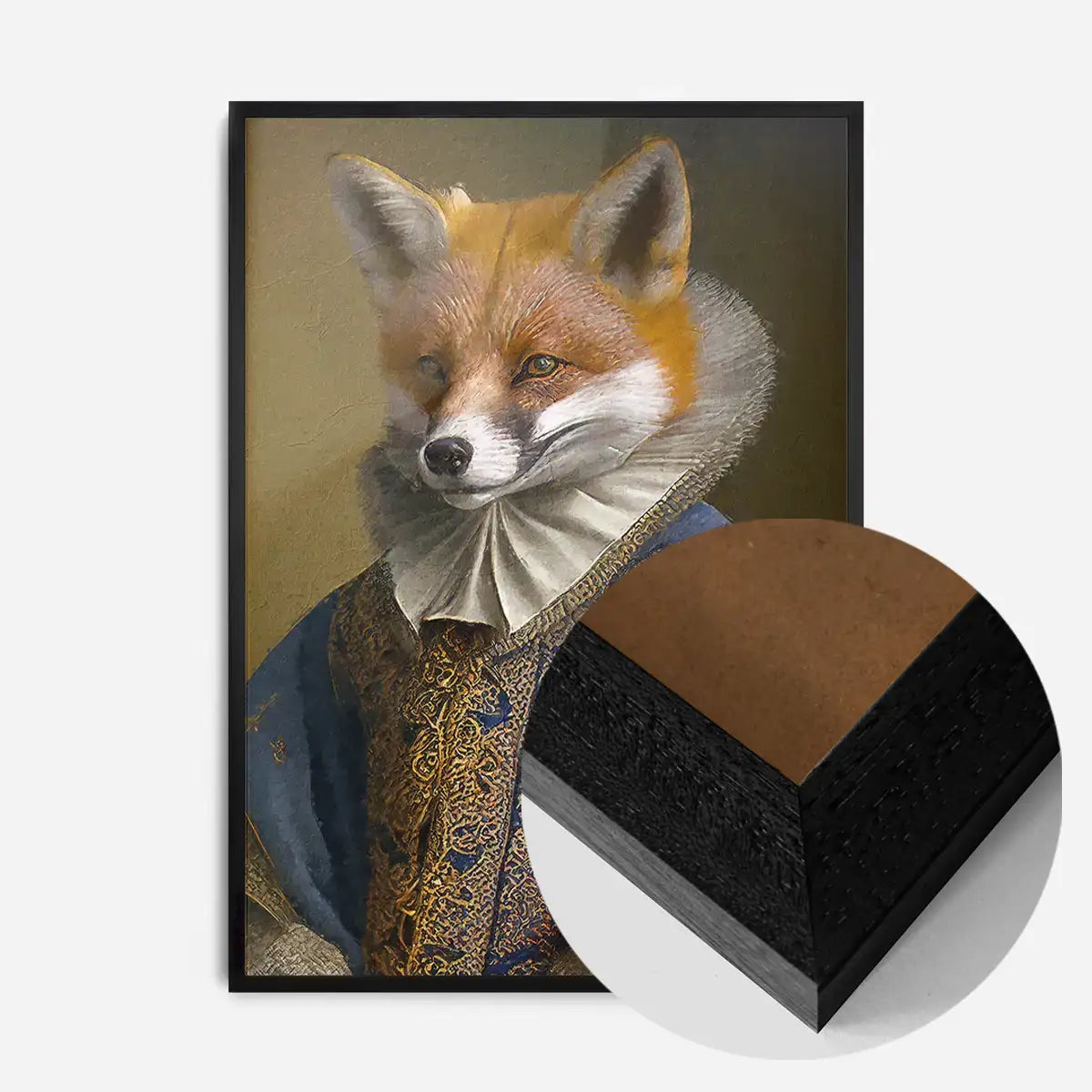 Fox Victorian Animal Head Portrait Print