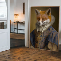 Fox Victorian Animal Head Portrait Print