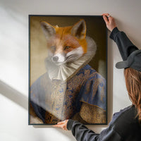 Fox Victorian Animal Head Portrait Print