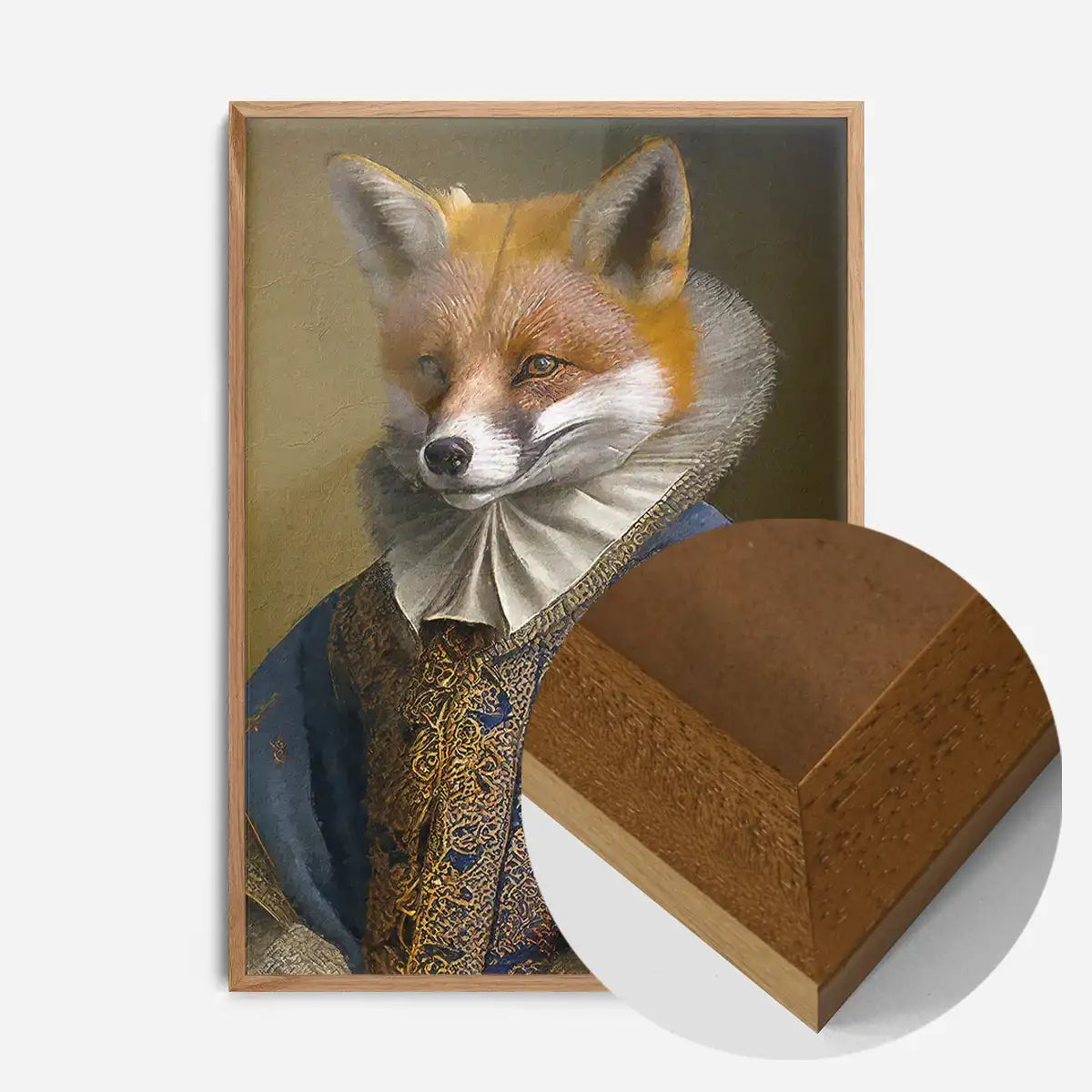 Fox Victorian Animal Head Portrait Print