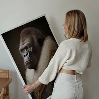Gorilla Animal Head Portrait Print