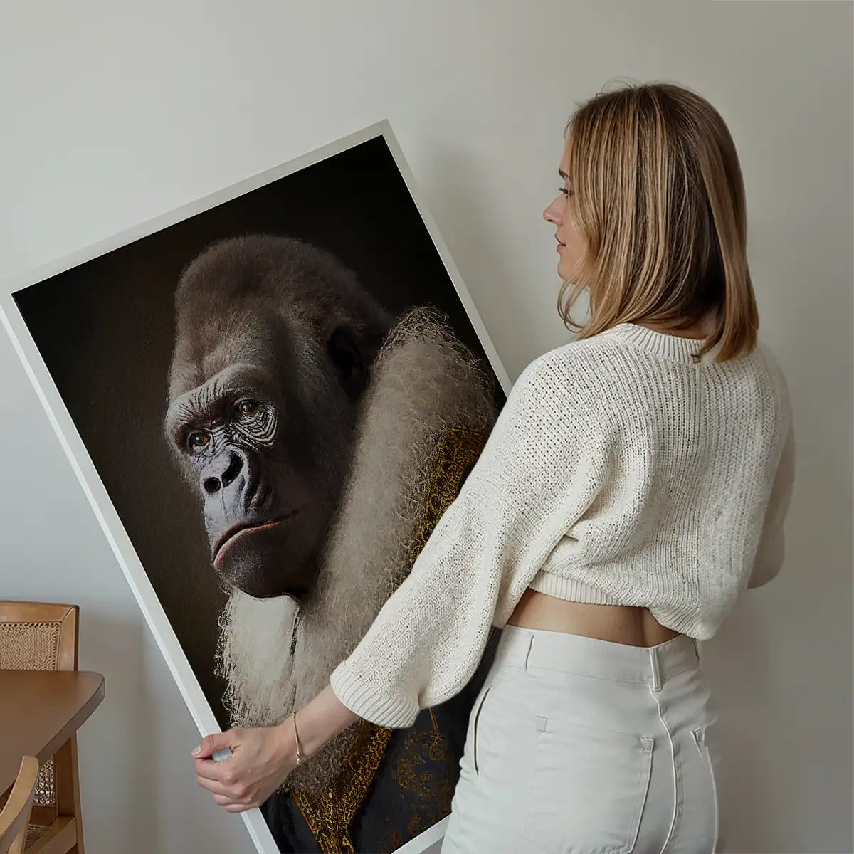 Gorilla Animal Head Portrait Print
