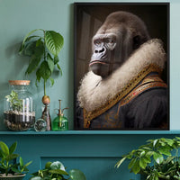 Gorilla Animal Head Portrait Print