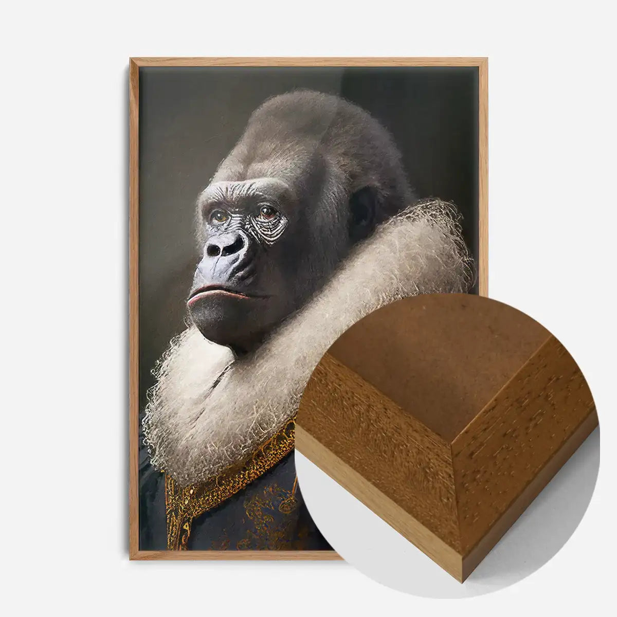 Gorilla Animal Head Portrait Print