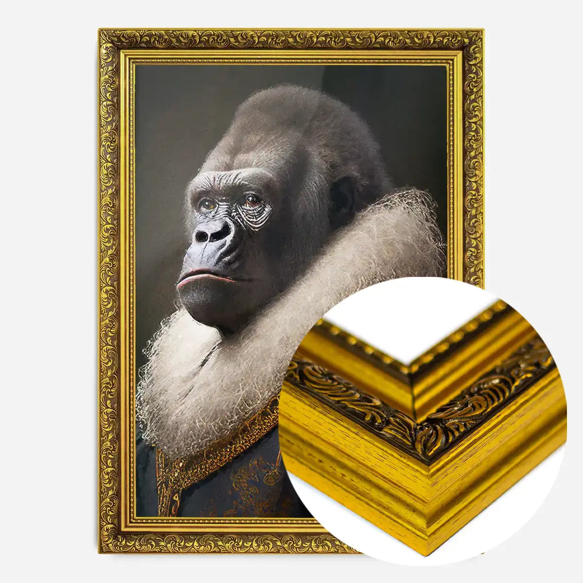 Gorilla Animal Head Portrait Print