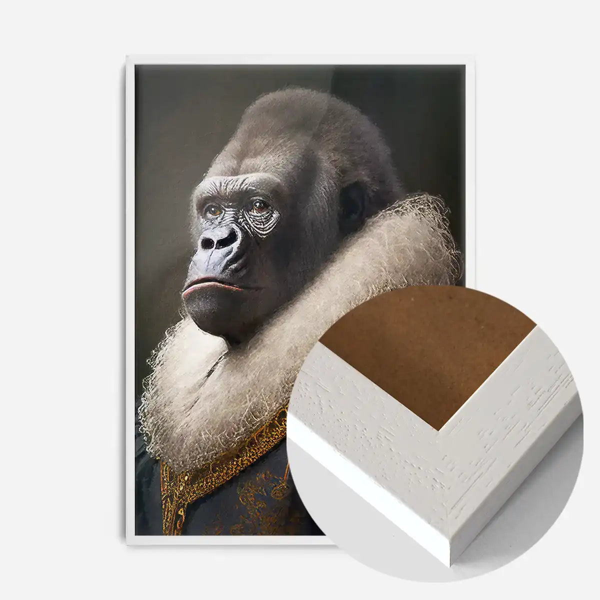 Gorilla Animal Head Portrait Print