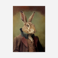 Hare Animal Head Portrait Print
