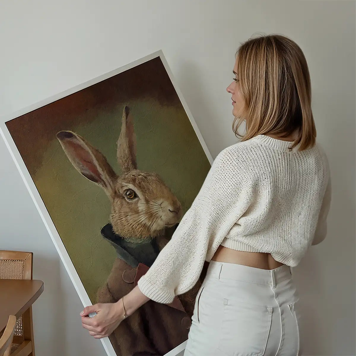 Hare Animal Head Portrait Print