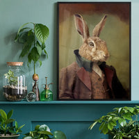 Hare Animal Head Portrait Print