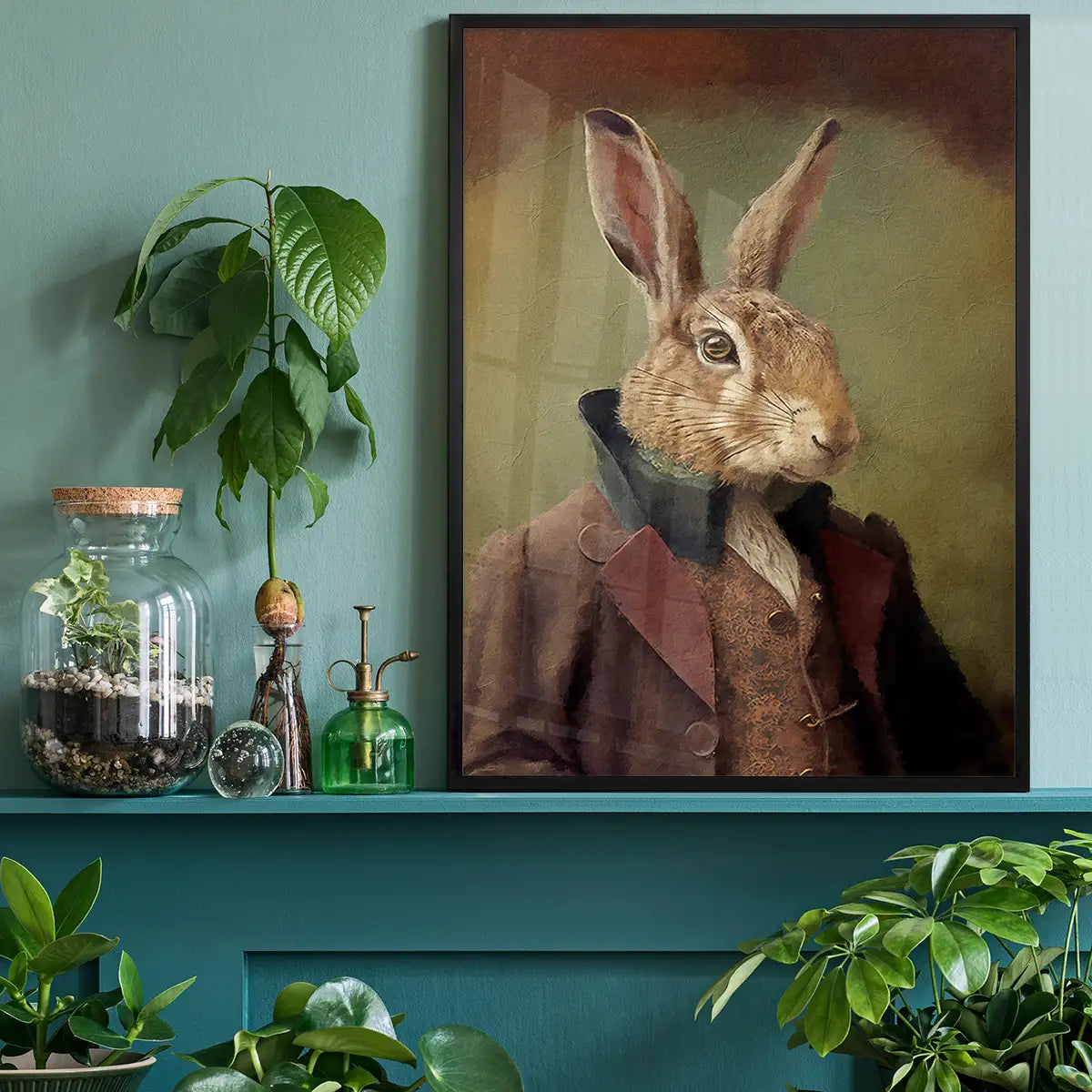 Hare Animal Head Portrait Print
