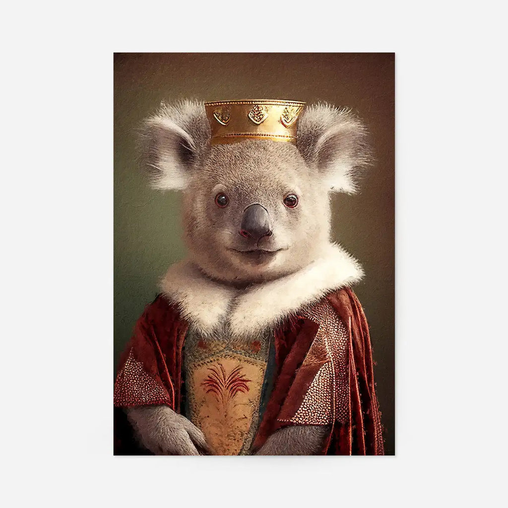 Koala Bear Animal Head Portrait Print