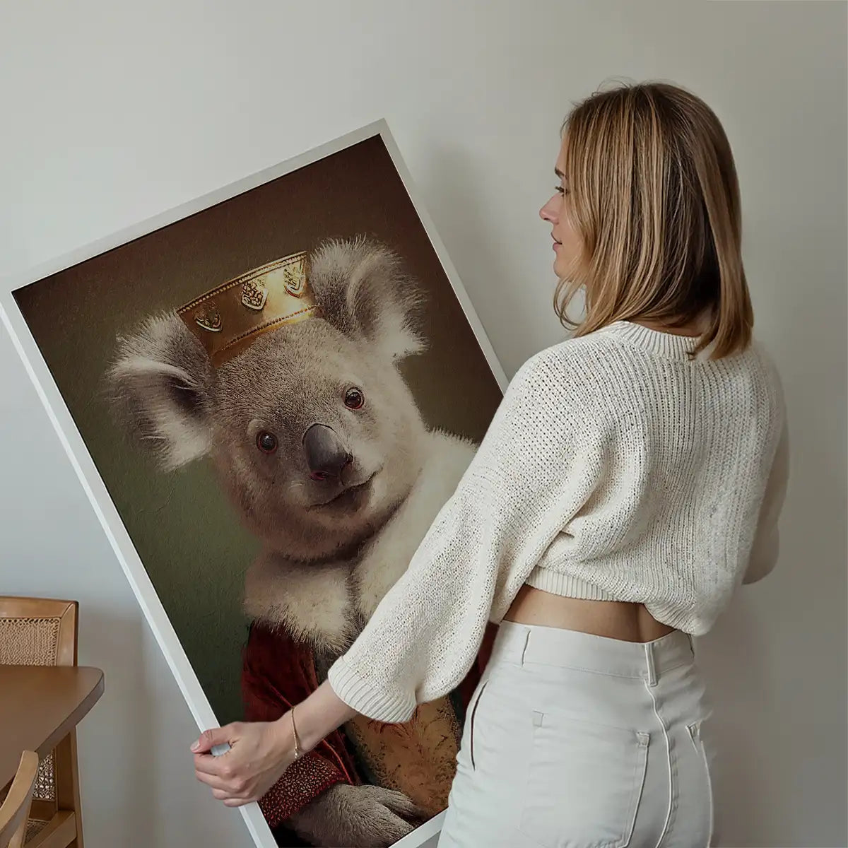 Koala Bear Animal Head Portrait Print