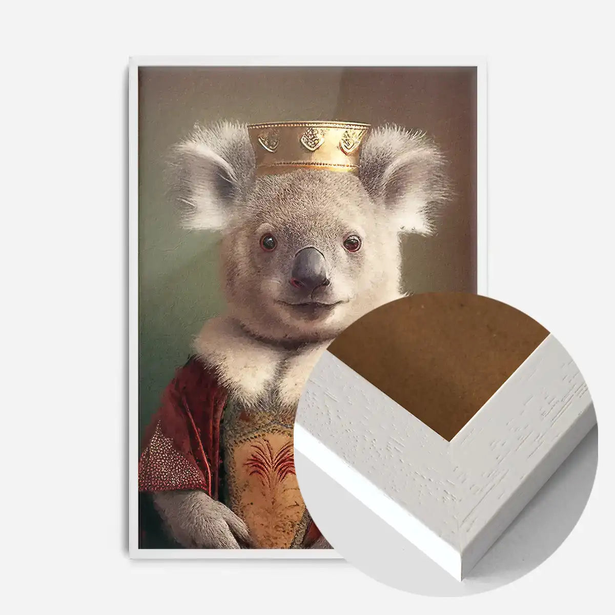 Koala Bear Animal Head Portrait Print
