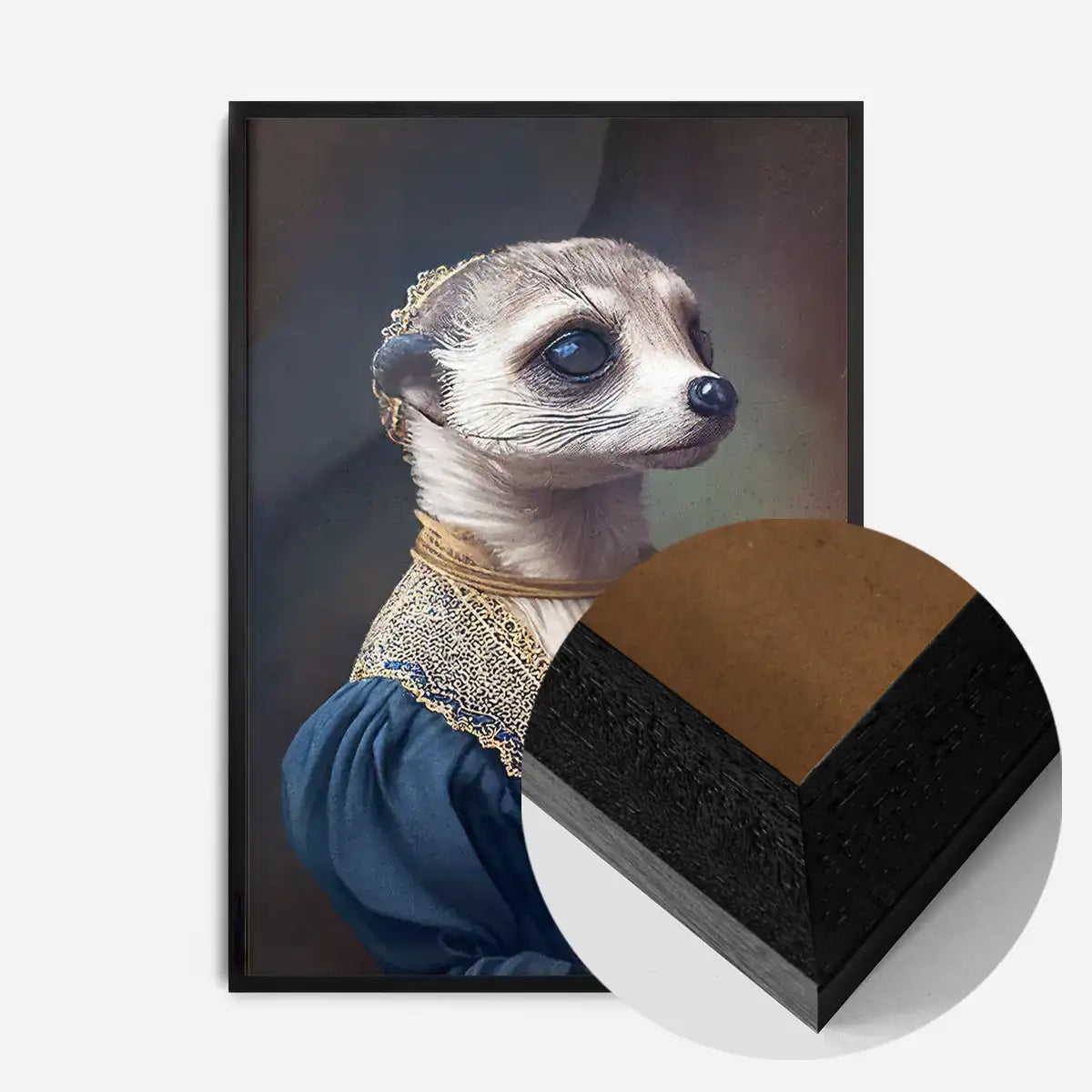 Meerkat Animal Head Portrait Print