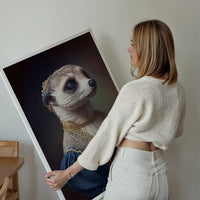 Meerkat Animal Head Portrait Print