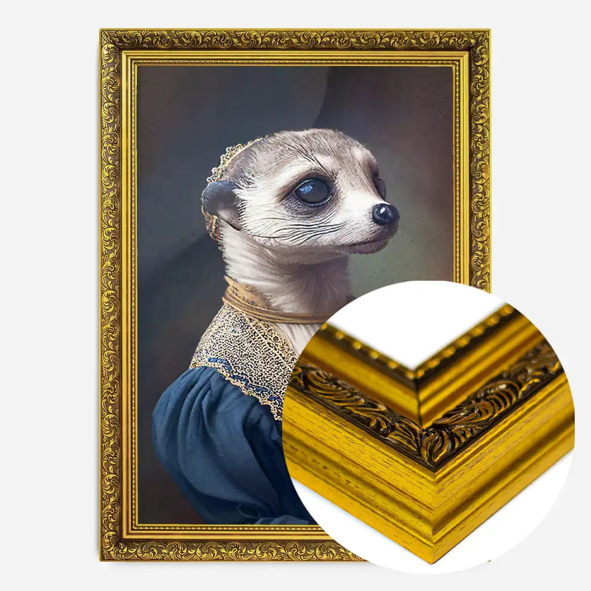 Meerkat Animal Head Portrait Print