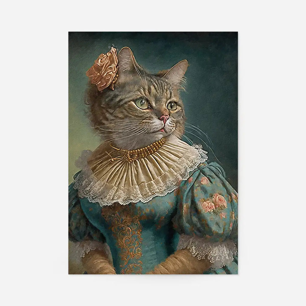 Tabby Cat Animal Head Portrait 30x40cm Clearance Print
